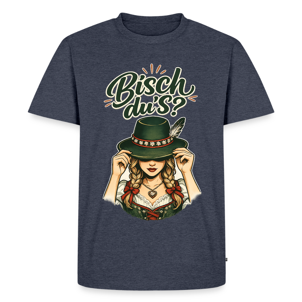 Bisch du’s? – Der Blick sagt alles | Männer Premium T-Shirt - Jeansblau 