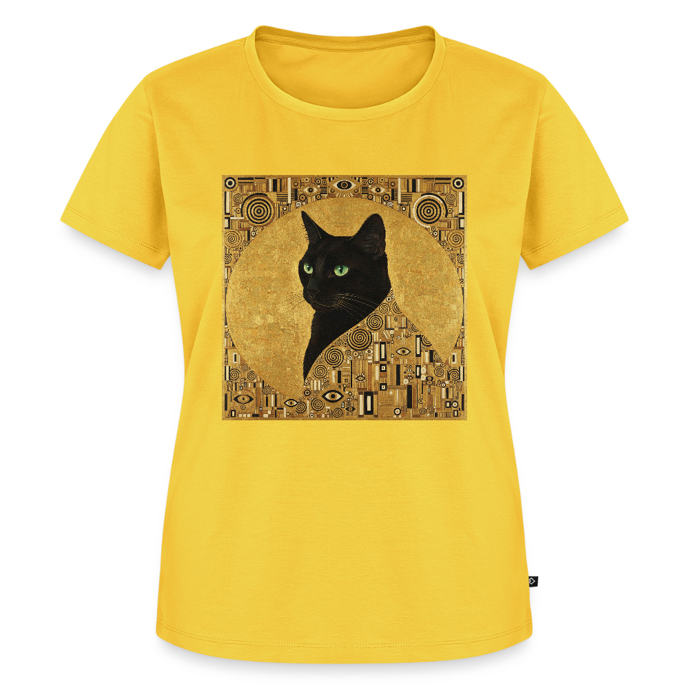 Adele… aber sie schnurrt – Goldene Katze à la Klimt | Frauen Premium T-Shirt - Gelb