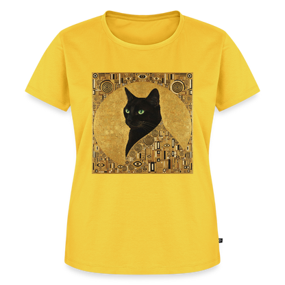 Adele… aber sie schnurrt – Goldene Katze à la Klimt | Frauen Premium T-Shirt - Gelb