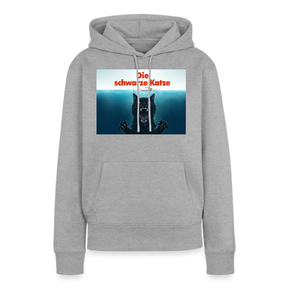 Die schwarze Katze – Krümel taucht auf | Frauen Premium Hoodie - Grau meliert