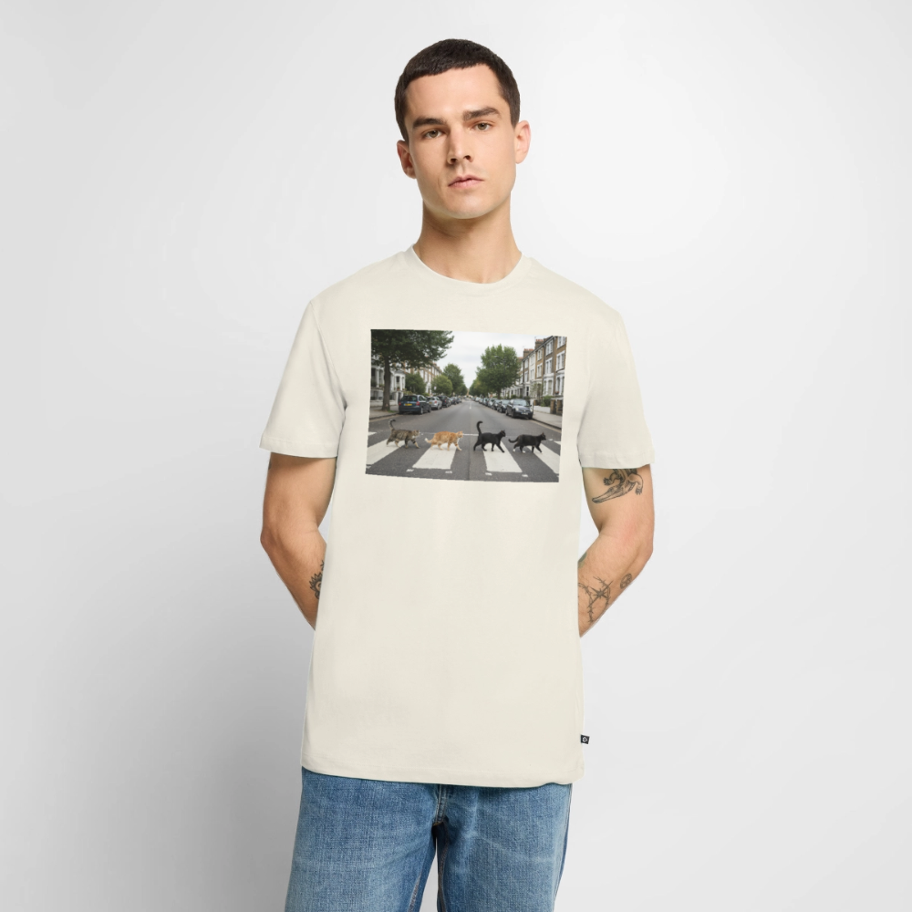 The Purrfect Crossing – Wir waren vor der Band da | Männer Premium T-Shirt - Naturweiß