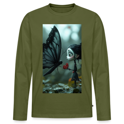 Mut für einen Moment | Männer Premium Bio Langarmshirt - Khaki