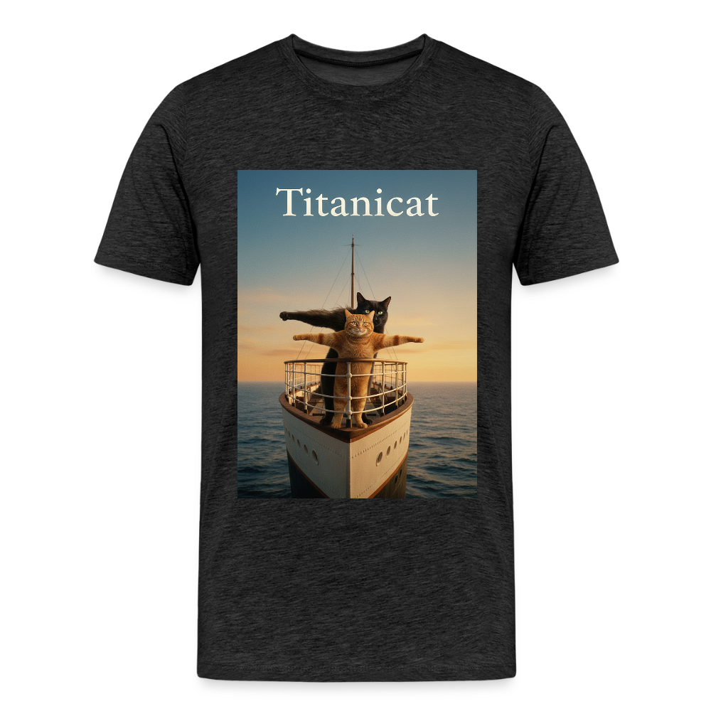 Titanicat – Ich bin der König der Kratzbäume | Männer Premium T-Shirt - Anthrazit