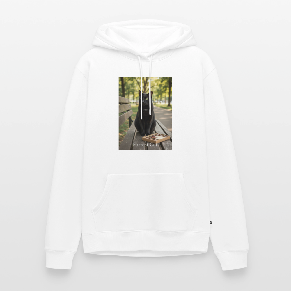 Forrest Cat – Krümel wartet | Männer Premium Hoodie - Weiß