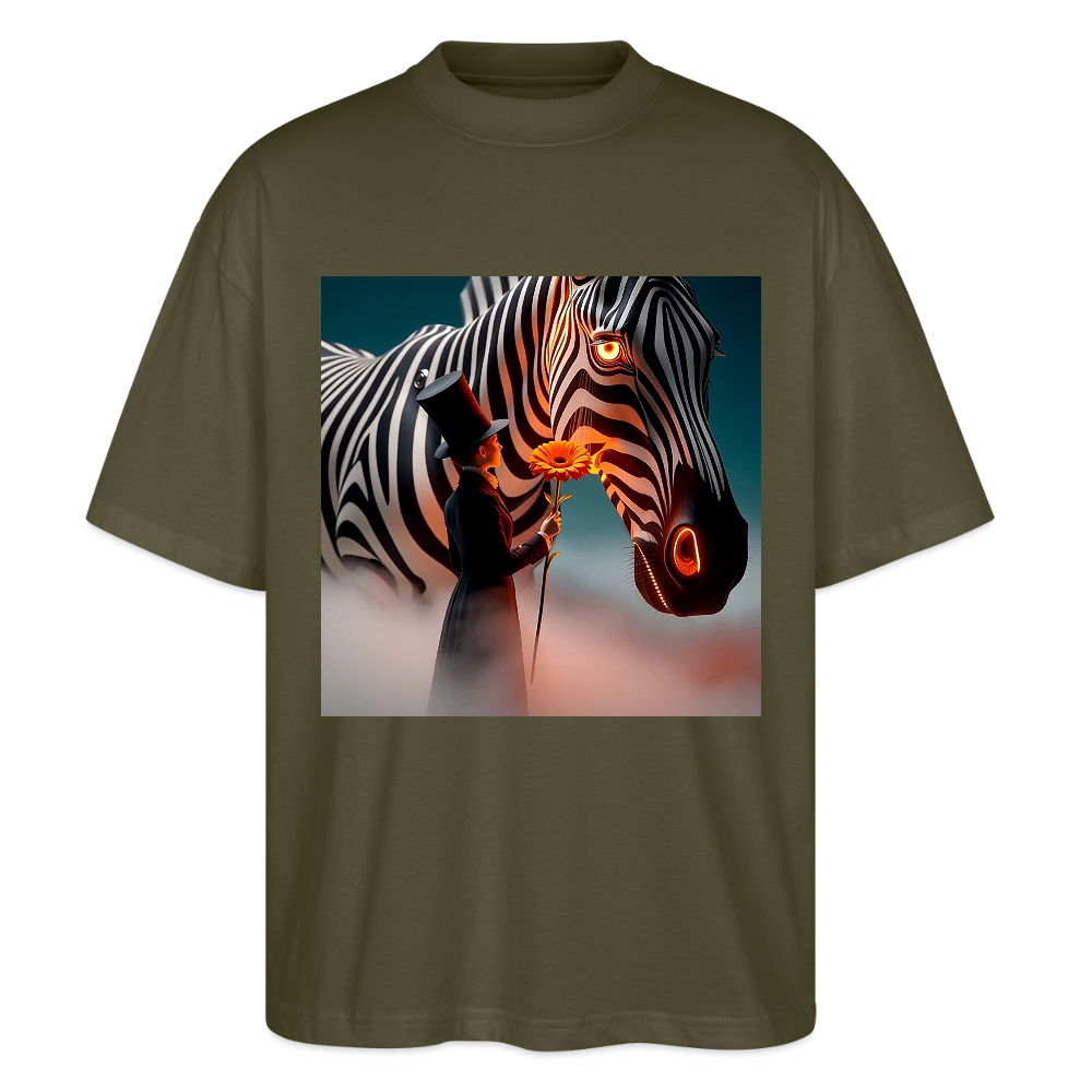 Blumen für ein Zebra | Stanley/Stella Oversized Unisex Bio T-Shirt Blaster - Khaki