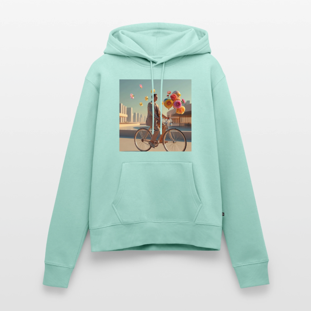 Fahrt ins Ungewisse (mit Blumen) | Frauen Premium Hoodie - Mint 