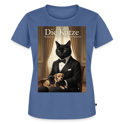 Die Katze – Krümel regelt das | Frauen Premium T-Shirt - Taubenblau
