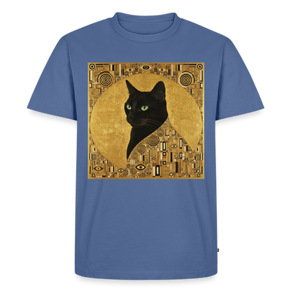 Adele… aber sie schnurrt – Goldene Katze à la Klimt | Männer Premium T-Shirt - Taubenblau