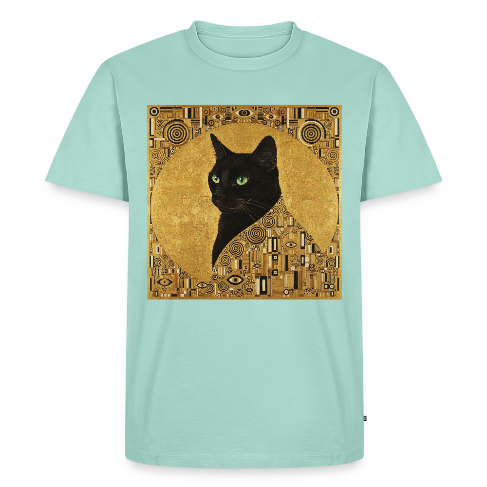 Adele… aber sie schnurrt – Goldene Katze à la Klimt | Männer Premium T-Shirt - Mint 