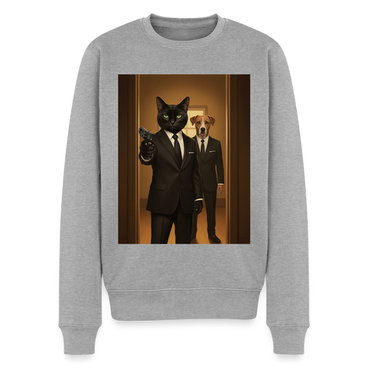 Krümel – Say Meow Again |  Männer Premium Pullover - Grau meliert