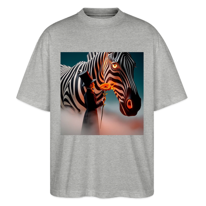 Blumen für ein Zebra | Stanley/Stella Oversized Unisex Bio T-Shirt Blaster - Grau meliert