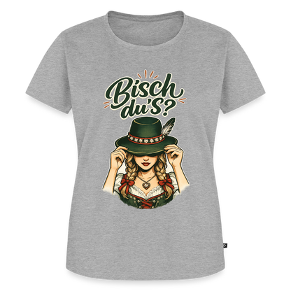 Bisch du’s? – Der Blick sagt alles | Frauen Premium T-Shirt - Grau meliert