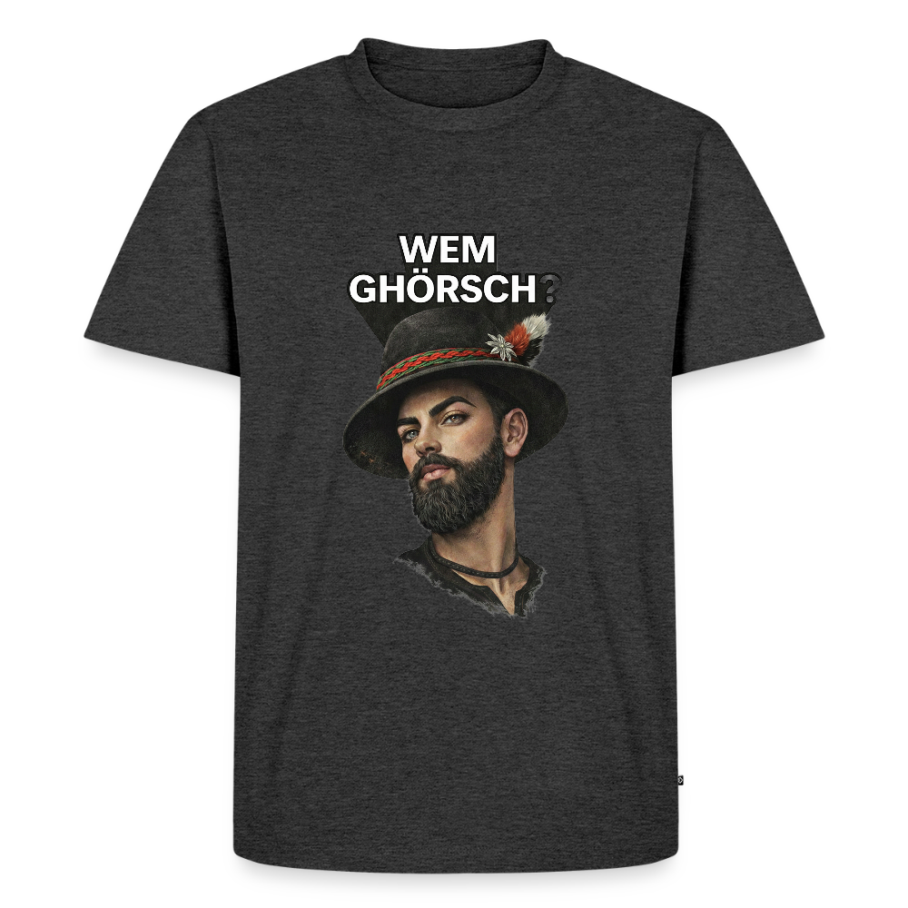 Wem ghörsch? – Alemannische Klärung | Männer Premium T-Shirt - Anthrazit meliert