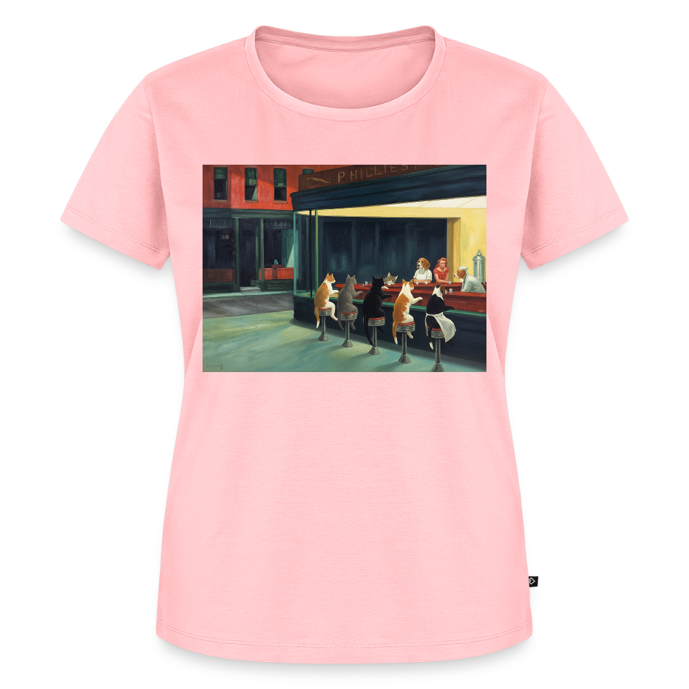 Wenn Hopper Katzen gemalt hätte | Frauen Premium T-Shirt - Rosa