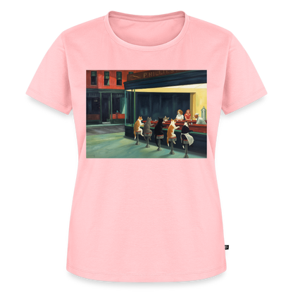 Wenn Hopper Katzen gemalt hätte | Frauen Premium T-Shirt - Rosa