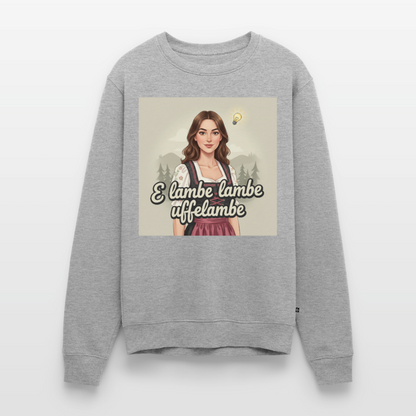 E Lambe, lambe, uffelambe – Alemannischer Geistesblitz |  Männer Premium Pullover - Grau meliert