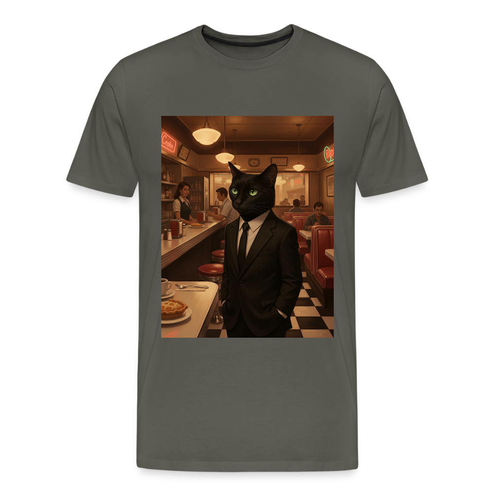 Krümel – Royale mit Pfote | Männer Premium T-Shirt - Asphalt