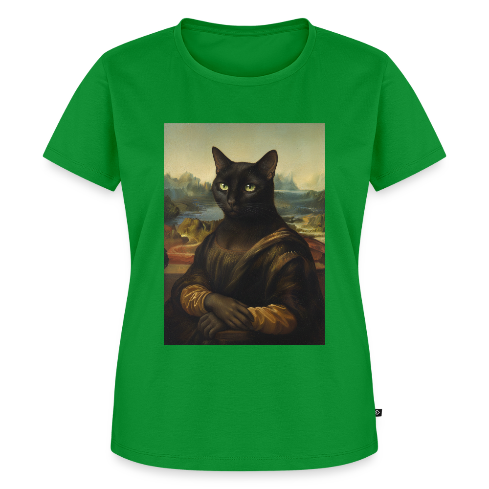 Mona Lisa… aber es ist eine Katze | Frauen Premium T-Shirt - Grün