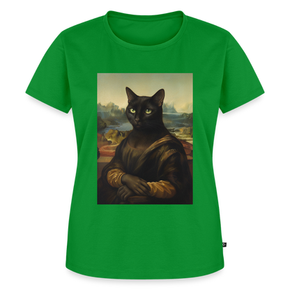 Mona Lisa… aber es ist eine Katze | Frauen Premium T-Shirt - Grün