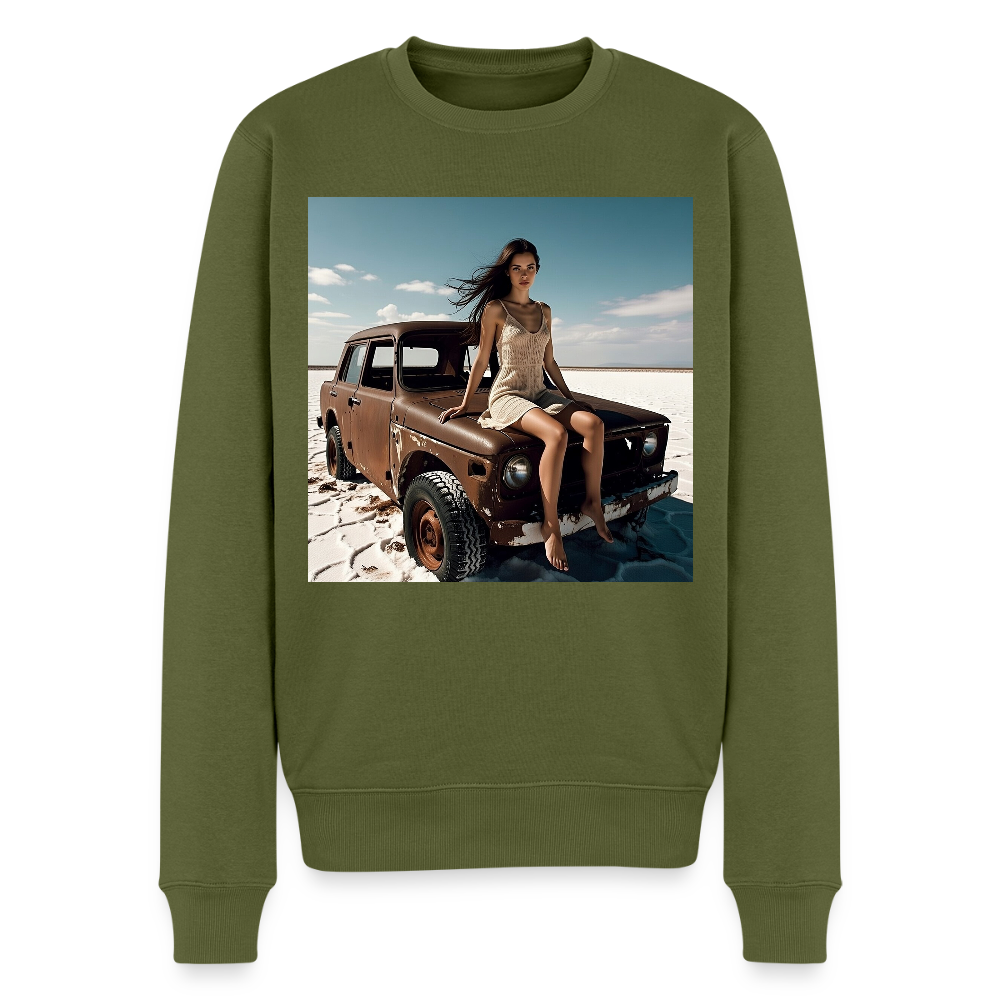 Warten auf irgendwas |  Männer Premium Pullover - Khaki