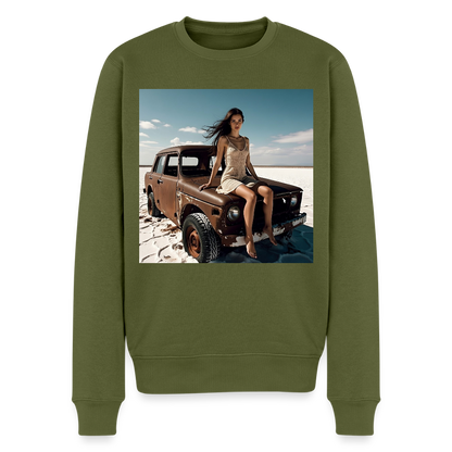 Warten auf irgendwas |  Männer Premium Pullover - Khaki