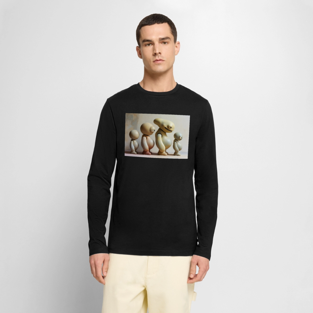 So wachsen wir also | Männer Premium Bio Langarmshirt - Schwarz