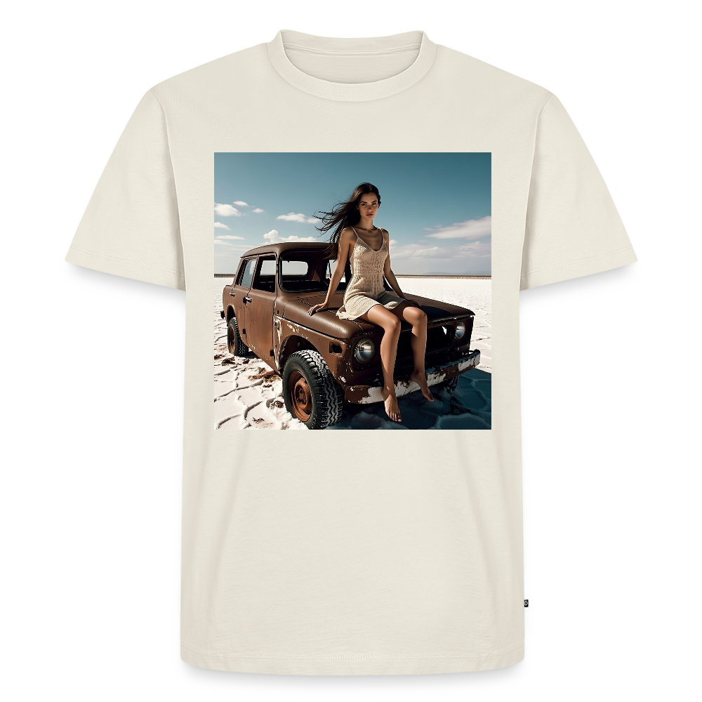 Warten auf irgendwas | Männer Premium T-Shirt - Naturweiß