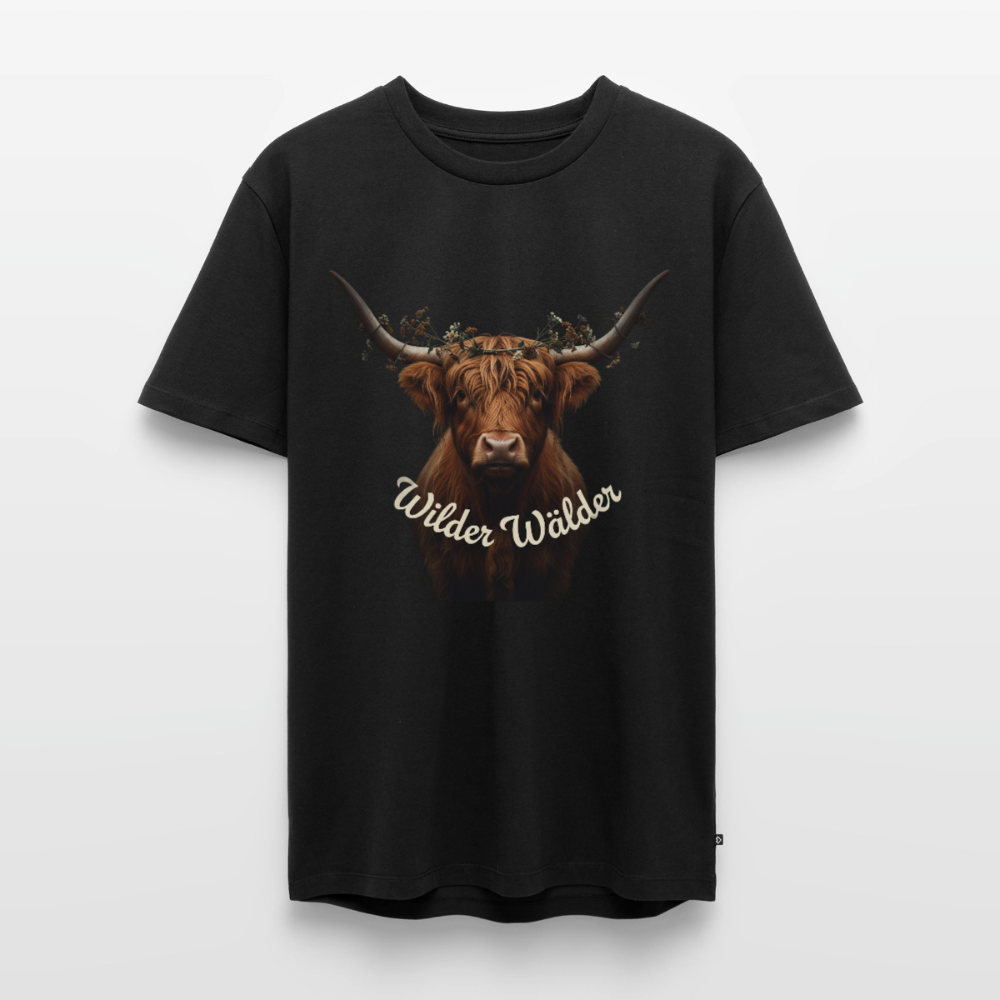 Wilder Wälder – Schwarzwald Highland Rind | Männer Premium T-Shirt - Schwarz