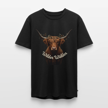 Wilder Wälder – Schwarzwald Highland Rind | Männer Premium T-Shirt - Schwarz