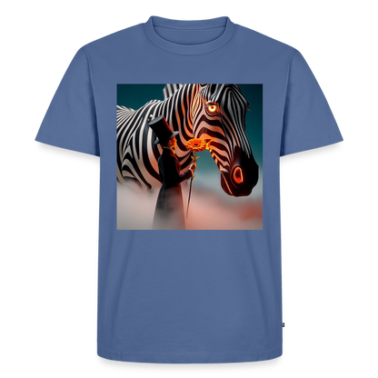 Blumen für ein Zebra | Männer Premium T-Shirt - Taubenblau