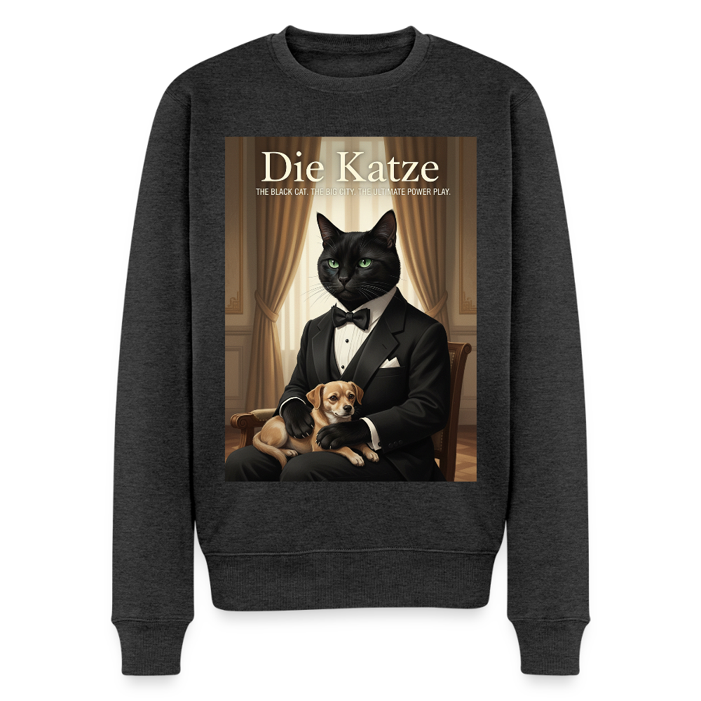 Die Katze – Krümel regelt das |  Männer Premium Pullover - Anthrazit meliert