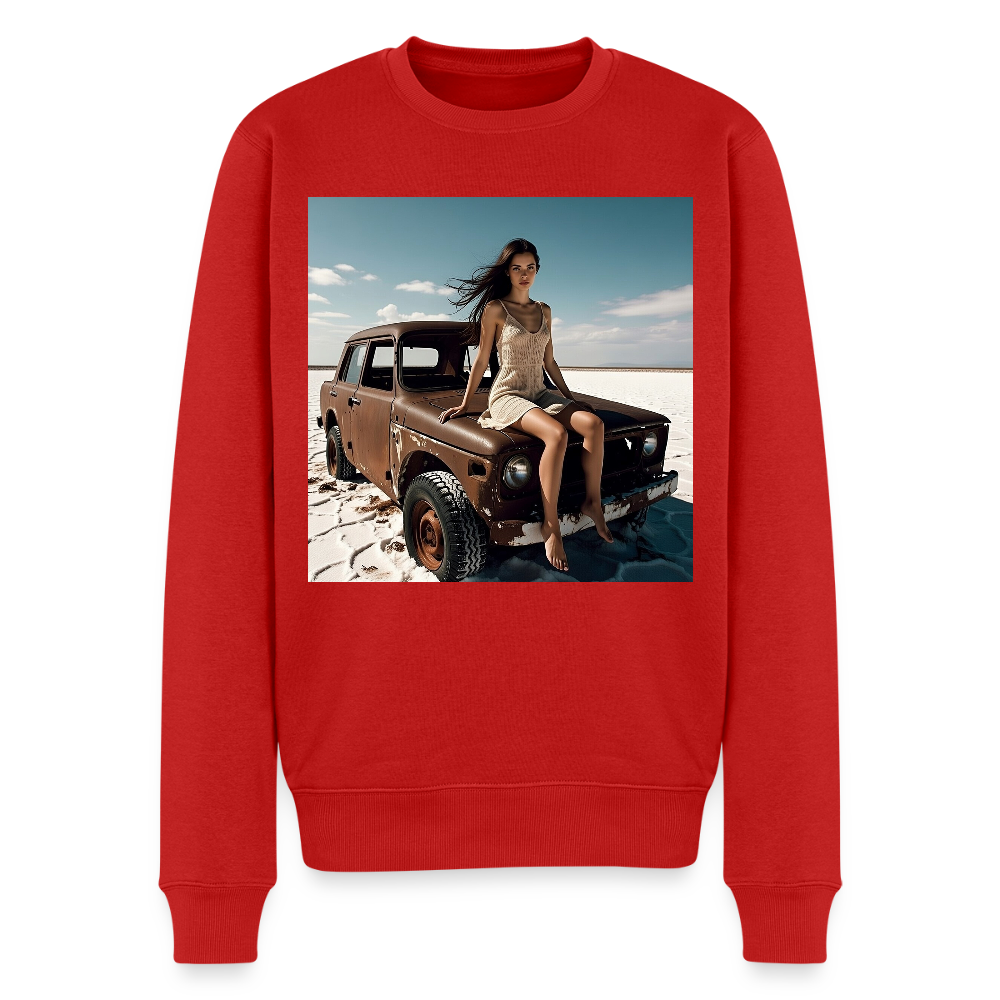 Warten auf irgendwas |  Männer Premium Pullover - Rot