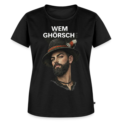 Wem ghörsch? – Alemannische Klärung | Frauen Premium T-Shirt - Schwarz