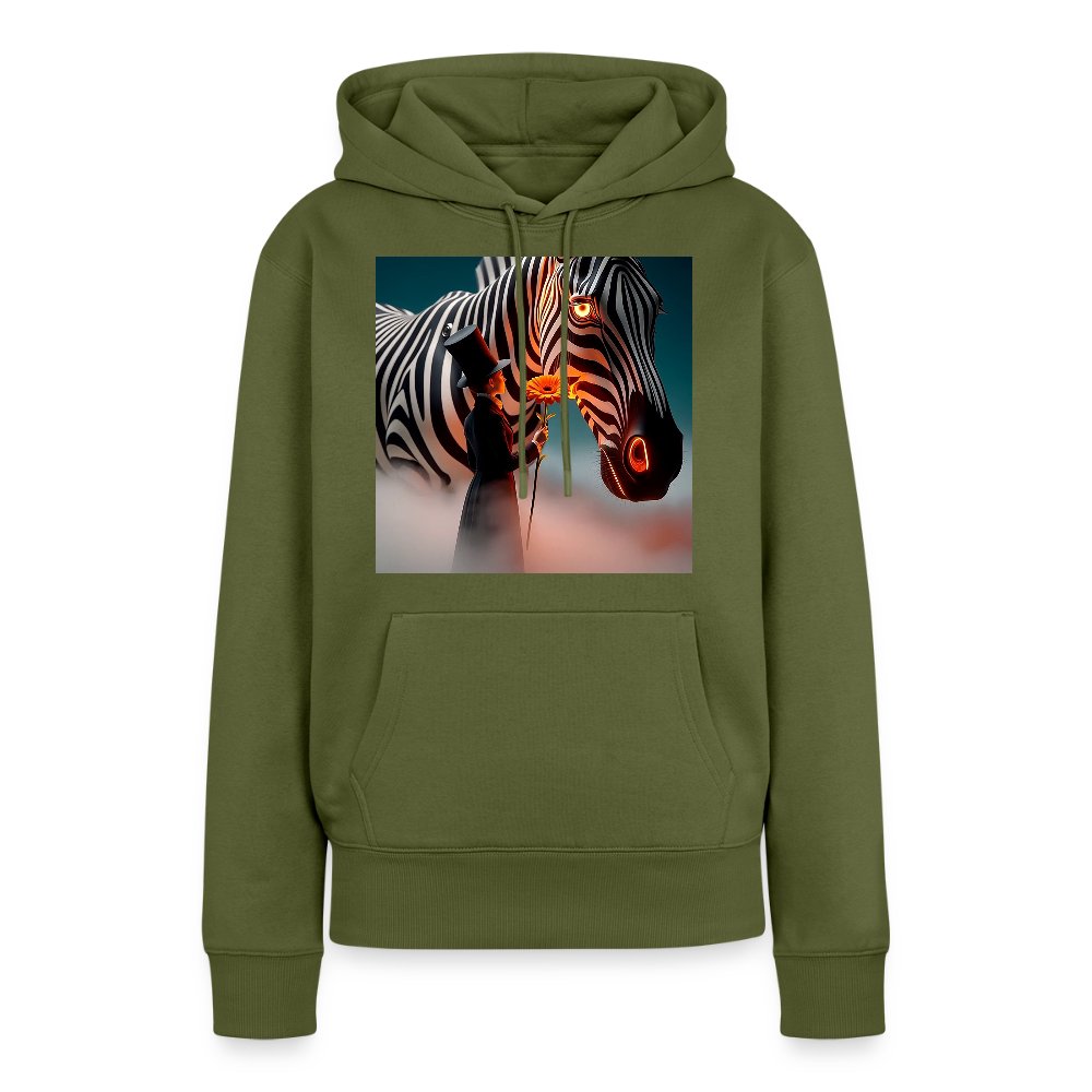 Blumen für ein Zebra | Frauen Premium Hoodie - Khaki