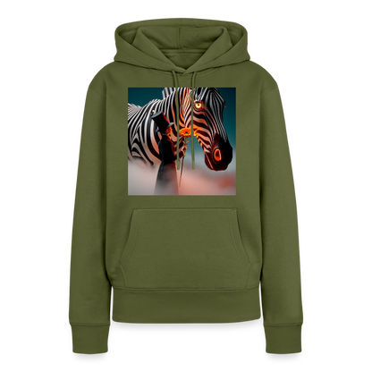 Blumen für ein Zebra | Frauen Premium Hoodie - Khaki
