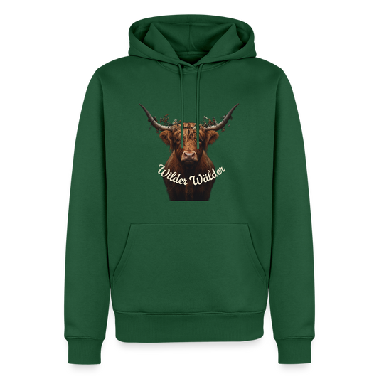 Wilder Wälder – Schwarzwald Highland Rind | Männer Premium Hoodie - Flaschengrün