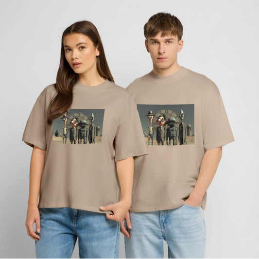 Pünktlich zu spät – Die seltsame Gesellschaft | Stanley/Stella Oversized Unisex Bio T-Shirt Blaster - Steingrau