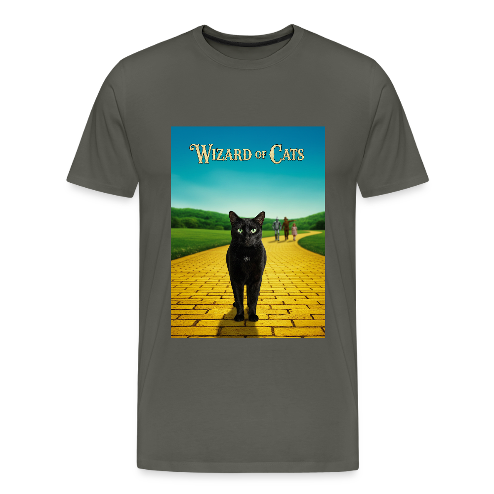 Wizard of Cats – Der gelbe Weg gehört Krümel | Männer Premium T-Shirt - Asphalt
