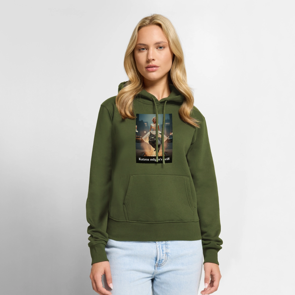 Katzen mögen’s heiß | Frauen Premium Hoodie - Khaki