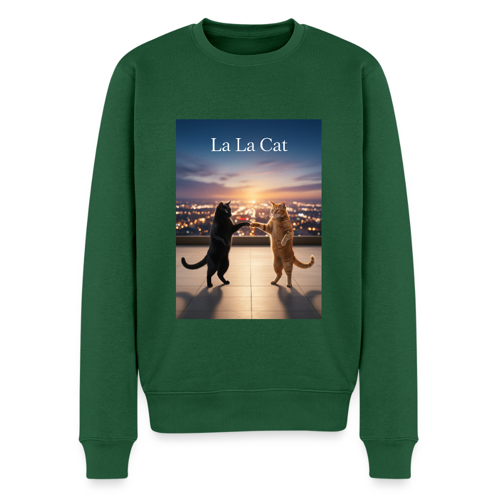 La La Cat – Tanz über den Dächern |  Männer Premium Pullover - Flaschengrün