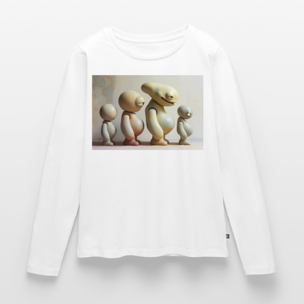 So wachsen wir also | Frauen Premium Bio Langarmshirt - Weiß