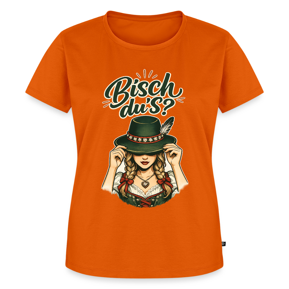 Bisch du’s? – Der Blick sagt alles | Frauen Premium T-Shirt - Orange 