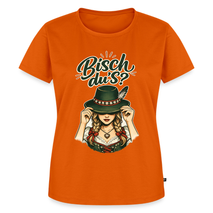 Bisch du’s? – Der Blick sagt alles | Frauen Premium T-Shirt - Orange 