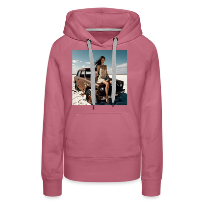 Warten auf irgendwas | Frauen Premium Hoodie - Malve