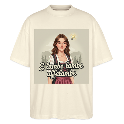 E Lambe, lambe, uffelambe – Alemannischer Geistesblitz | Stanley/Stella Oversized Unisex Bio T-Shirt Blaster - Natur