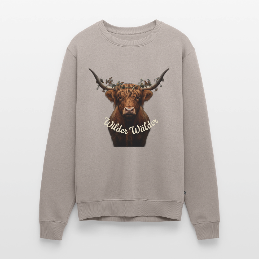 Wilder Wälder – Schwarzwald Highland Rind |  Männer Premium Pullover - Taupe