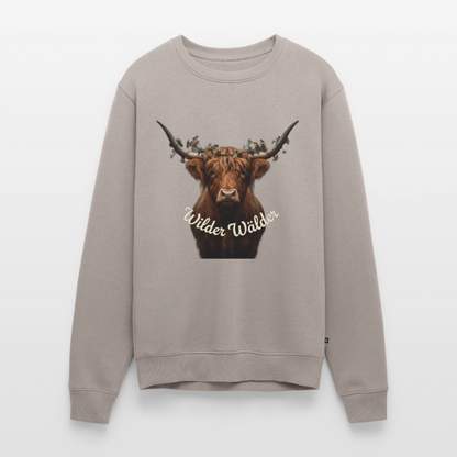 Wilder Wälder – Schwarzwald Highland Rind |  Männer Premium Pullover - Taupe