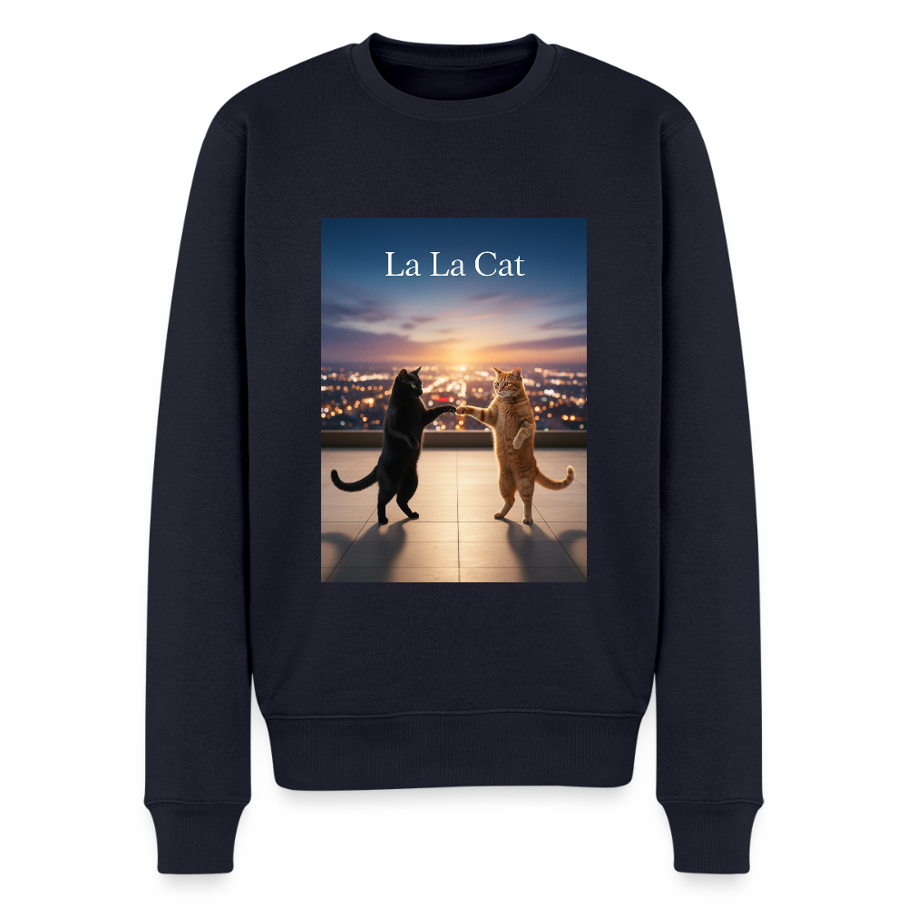 La La Cat – Tanz über den Dächern |  Männer Premium Pullover - Navy