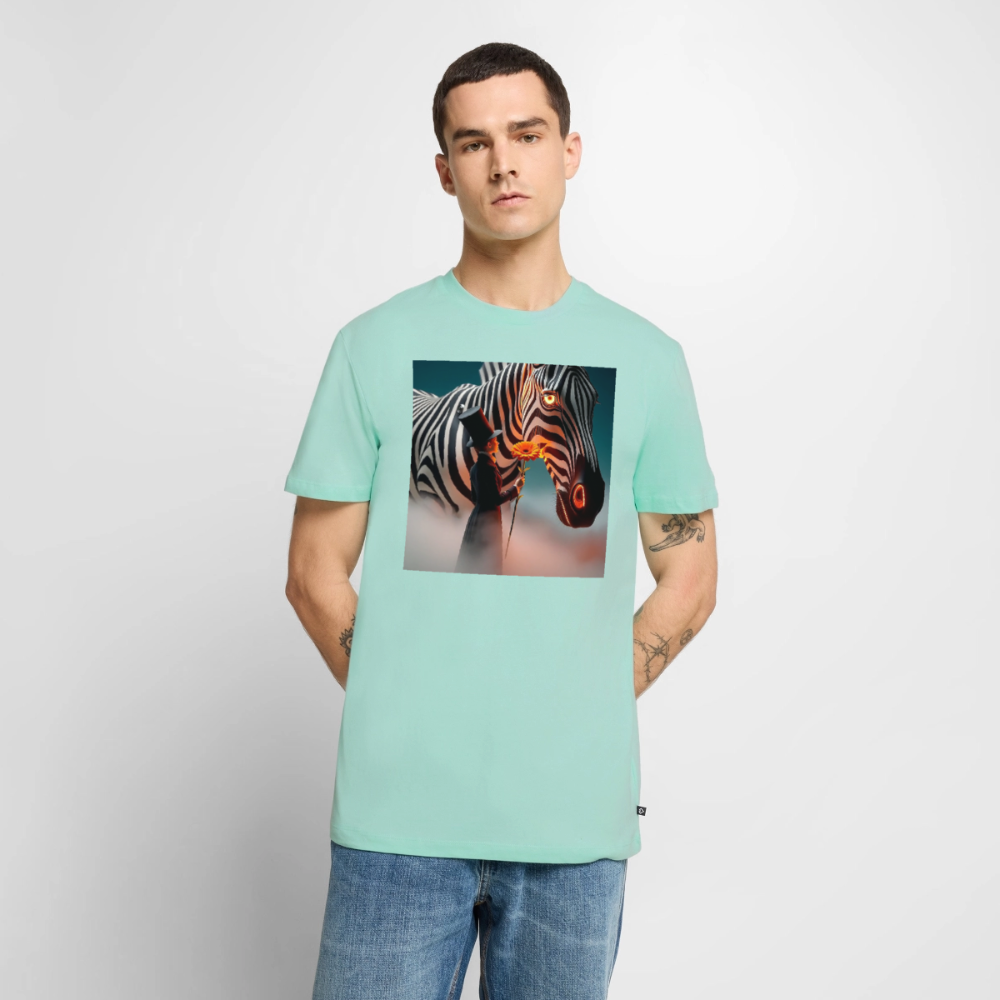 Blumen für ein Zebra | Männer Premium T-Shirt - Mint 