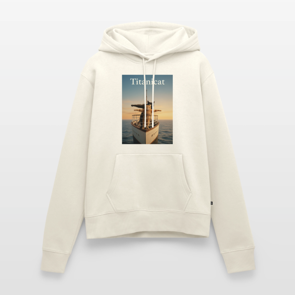 Titanicat – Ich bin der König der Kratzbäume | Frauen Premium Hoodie - Naturweiß